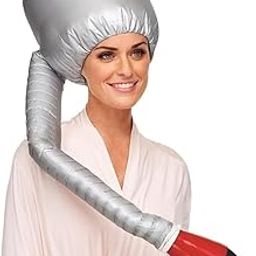 Shreeji Seller Hair Dryer Bonnet Hood Nylon Hair Dryer Attachment Head Cover Hot Oil Treatment Hat for Home & Salon-image-22