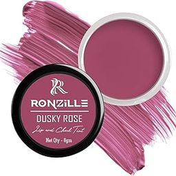 Ronzille 3-in-1Lip & Cheek Tint for Women | Lip Tint -Dusky Rose | Long Lasting, Vegan with Vitamin E Oil- DUSKY ROSE-image-36