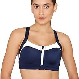 Zelocity by Zivame Women's Nylon Classic Sports Bra (ZC40D2CORE0BLUE0034E_Blue_34)-image-2
