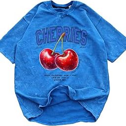Cherries Unisex Oversized T-Shirt for Men & Women | Black | Graphic Streetwear Tee | 240 GSM Heavy Cotton | Relaxed Baggy Fit-image-59