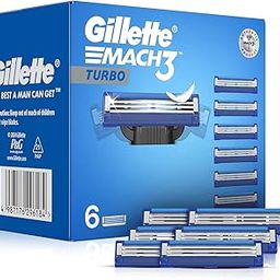 Gillette Mach Turbo 3 Shaving Men Blades- Pack Of 6 (Cartridges)-11
