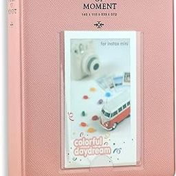 ZENKO 64 Pockets Photo Album for Fujifilm Instax Mini 12 11 9 8 40 Evo Liplay 7S Instant Camera/Mini Link Printer, Polaroid Snap Touch PIC-300 Z2300 Mint Zip Instant Camera Printer- Blush Pink-72
