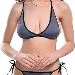 Women Bikini Halter Bra and Side Tie Panty Lingerie Set-picture-51