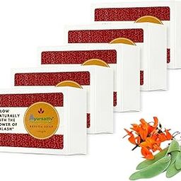 Anti-Acne, Skin Brightening & Moisturizing Bar for Face and Body – Natural Herbal Cleanser for Glowing Skin (Pack Of 5, Kesudo)-image-79