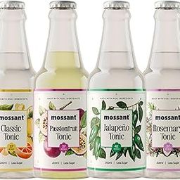 Product Title: Mossant Tonic Variety Pack | Classic, Rosemary, Passionfruit & Jalapeño Tonic | Premium Flavored Tonic Water | Perfect Mixer for Cocktails & Mocktails | 4 x 200ml Bottles-image-97