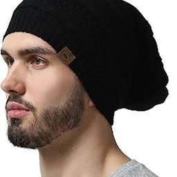 Slouchy Cable Knit Beanie by Tough Headwear - Chunky, Long & Oversized Beanie Hats for Men & Women - Year Round Comfort - Serious Beanies for Serious Style-picture-15