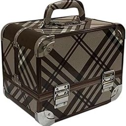 Adson Professional 4 Trays Makeup Box Cosmetics Case Jewelry Organiser Vanity Make Up Storage Box Beauty Train Case Lockable with Keys (Copper Pattern)-image-44