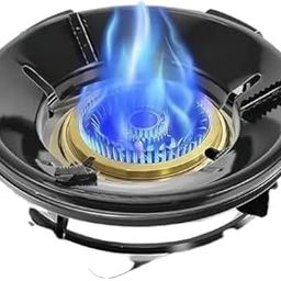 Shrushty Pack Of 2 Black Gas Saver Burner Stand Gas Chula Burner Gas Saver Stand Jali Ring Fire & Windproof Energy Saving, Gas Chula Support Stand 4 Legs Supported For Indian Gas-image-56