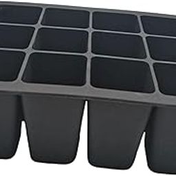 LOOM TREE 12 Cell Seedling Starting Tray Silicone for Garden Workers Black-17