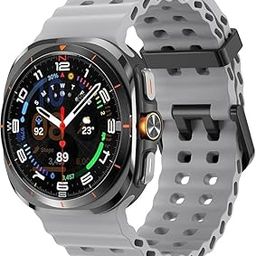 GETSABLE No Gap Soft Silicone Sport Waterproof Breathable Adjustable Strap for Women Men Compatible With Samsung Galaxy Watch Ultra 47mm Strap (2024) - Dark Grey-picture-20