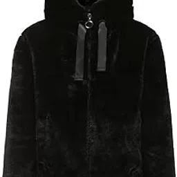 ftk Women's Hooded Plush Cotton Coat | Autumn & Winter Warm Short Solid Color Top with Pockets-picture-17