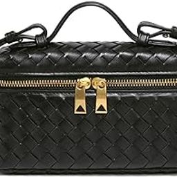 Trendy Woven Crossbody Purse Square Box Bags Women Shoulder Bag Cute Satchels Mini PU Leather Top-Handle Tote Handbag-image-34