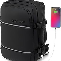 WALKENT Premium 15.6" Laptop Bag 39L, Expandable, Waterproof with Rain Cover, 2 Compartment, 180° Openable, External USB Backpack for Travel Office College Men Women - CraftNeo-image-39