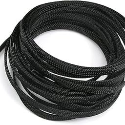 Bettomshin 1Pcs Cable Management Sleeve, 5x6mm/0.2x0.24(LxW) 16.4Ft PET Black Cord Protector, Wire Loom Tube Insulated Split Sleeving for USB Cable Power Cord Organizer Video Cable Hider-picture-30