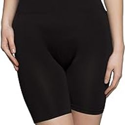 Women's Nylon Spandex High Waist Tummy Control Mid Thigh Short, Thigh Slimmer Under Dress Shapewear, Free Size, Black-image-68
