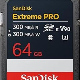 SanDisk Extreme PRO 64GB SDXC Memory Card, 300MB/s Read & Write speeds, 8K, V90, UHS-II-9