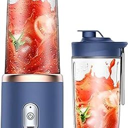 Portable Juicer Blender with 6 Blades & Shaker Bottle – USB Rechargeable Mini Blender Machine for Smoothies, Protein Shakes, Travel, Sports, Gym, Office – Safety Sensor Design-picture-9