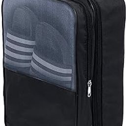 SNDIA 14 Inch Travel Shoe Bag Multipurpose Portable Travelling Shoe Storage Bag Footwear Organiser Bag (Black)-image-27