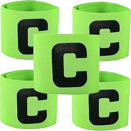 5Pcs Elastic Soccer Captain Armband,Adjustable Soccer Team Leader Armband,Football Basketball Player Bands for Adult Youth,Sports Player Bands Group Armband,Anti-Drop (5pcs Green)-image-18