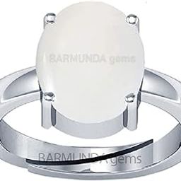 8.25 Ratti Created White Opal Gemstone Ring Lab Tested for Men and Women-image-47