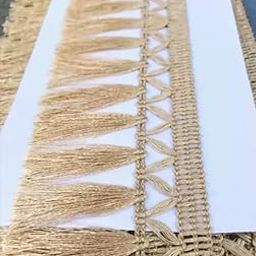 La Neelja New Fancy Tassel Fringe Sequence Lace Border for Women for Dresses, Saree, Lehenga, Dupatta, Bag, Craft and Decorations Color (9 Meter, 1Pcs) (Gold)-79