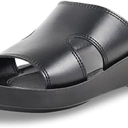 Men's Comfort Platform Slides - Orthopedic Open Toe Sandals with Arch Support, Brown Leather Upper, Non-Slip Casual Summer Shoes-picture-19
