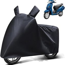 FABTEC Waterproof Scooty Body Cover Compatible with Suzuki Access 125, A1 (Black)-16
