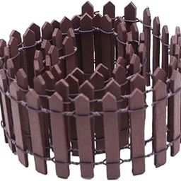 CLUB BOLLYWOOD® Miniature Fairy Garden Fence 90x5cm for Dollhouses Fairy Gardens Accessories Coffee | Yard, Garden & Outdoor Living | Statues & Lawn Ornaments | 1 Miniature Fence Garden Decor-23