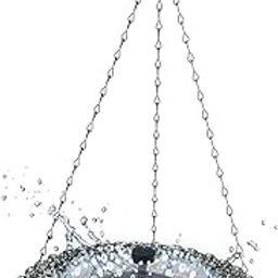 ARTISOUL® Hanging Bird Bath Sturdy 9 Inch with Fountain for Garden Patio Outdoor Gray | Yard, Garden & Outdoor Living | Bird & Wildlife Accessories | Birdbaths-image-45