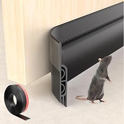 KNEELISA Door Draught Excluder Draught Excluder for Exterior and Interior Doors, Door Sweep for Bottom of Door, Dust and Noise Isolation, Weather Stripping, Black, 2" W x 39" L-image-96