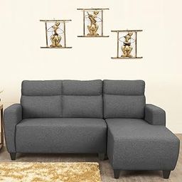 CASASTYLE Emiloy 4 Seater Fabric RHS L Shape Sofa Set (Dark Grey)-image-31
