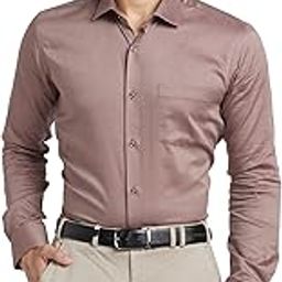 Men's Pure Cotton Structure Pattern Slim Fit Semi Cutaway Collar Full Sleeve Ceremonial Shirt-image-53