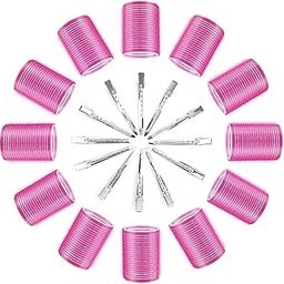 Spoken Hair Curlers Rollers, 6Pcs Jumbo Big Hair Rollers Set Hair Curlers Self Grip Holding Rollers with 6Pcs Stainless Steel Clip-20