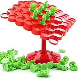 Toy Cloud Multiplayer Frog Balance Games for Kids Board Games for Family 5 + Years Balancing Frog Game Board Kids Fun Topple Tree Indoor-8