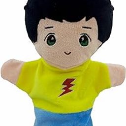 Mother (Peach) Family Hand Puppets for Kids - Educational Storytelling Interactive Plush Hand Puppet Set for Learning (10 inch) New Edition (Yellow Boy)-15