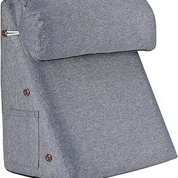 Wakefit Adjustable Wedge Pillow | Prevents Acid Reflux & Snoring | Made of Memory Foam with Adjustable Micro Fiber for Neck and Back Support| Soft Washable Cover | Blue-4