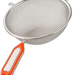 Stainless Steel Mesh Strainer with Red Handle – Fine Sieve for Kitchen, Flour, Rice, Tea & Juice Filtering-image-42