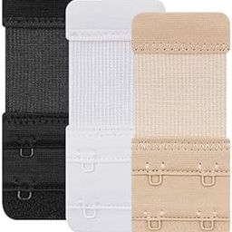 Bra Extender 2-Hook, Pack of 3, Black White Beige Extra Elastic Bra Band Length Bra Extensions Hook, Bra Hook Extender Combo For Women-image-85
