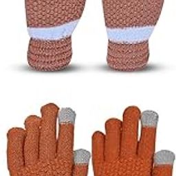 Women's Touchscreen Winter Woollen Pack of 2 Pairs Gloves For Cold Weather (SGD-964966) (Multicolor, Free Size)-image-69