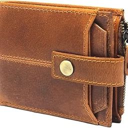 KM Mens Wallets - Full Grain Leather RFID Wallet for Men with ID Window, Extra Card Slots and Coin Pocket (Large, Tan)-image-85