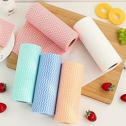 STARDOM MART Kitchen Washable and Reusable - 2 Ply Kitchen Printed Tissue/Towel Paper Roll - Washable and Reusable- 1 Roll (100 Pulls)- 60-3