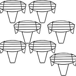 Leafypets Iron Heavy duty pot stand for indoor plants, flower pot stand for balcony, gamla pot Rust proof waterproof, big pots holder with 9layer coating pack of 7 round shape Black-image-19