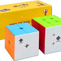 Cubelelo Drift 2x2 & 3x3 Cube Gift Box Combo | 2-in-1 Puzzle Toy Game Set for Children Kids & Adults Ages 4 5 6 & Above | Double The Challenge, Twice The Fun | Ultimate Value Saver Combo-23