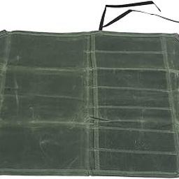 HAKIDZEL Waxed Canvas Small Tool Bag for Chef Knives Heavy Duty Organizer for Cutlery Storage Portable Pouch Multiple Pockets for Outdoor Use for Camping and Bbq-image-31