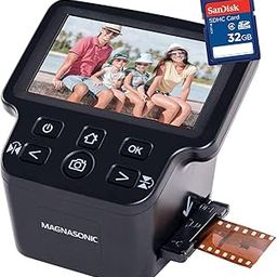 Magnasonic All-in-One 24MP Film Scanner with Large 5" Display & HDMI, Converts 35mm/126/110/Super 8 Film & 135/126/110 Slides into Digital Photos, Built-in Memory with Bonus 32GB SD Card (FS71)-17