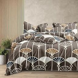 Castiqa Premium Cotton King Size Quilt Cover/Duvet Cover/Rajai Cover/Blanket Cover with Zipper Closure 90x100 Inch (Silver)-image-9