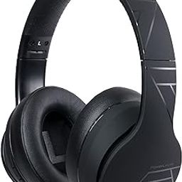 Wireless Bluetooth Headphones, PowerLocus Bluetooth Headphones Over Ear, Super Bass Hi-Fi Stereo, Soft Earmuffs, Foldable Wireless and Wired with Mic for Cell Phones, Online Class, Home Office, PC,TV-image-64