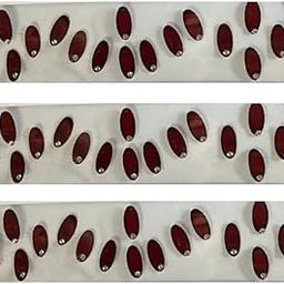 OJ Oval Maroon color Bindi with Stone Plain Sticker Forehead Bindi Bindiya Traditional Bindis Velvet Bindi With Skin Friendly Glue Tikli Tikka Kumkum bindi Women- Girls Pack of 3 Size 5-picture-12
