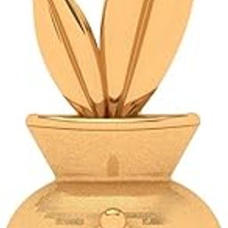 p.c. chandra jewellers 14KT (585) Yellow Gold BIS Hallmark Kalash Pendant For Women - 0.35 Grams-picture-43