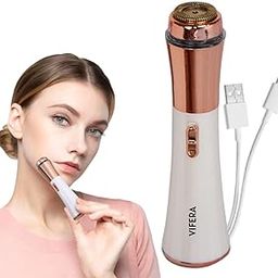 VIFERA Facial Hair Remover Machine for Women – USB RECHARGEABLE Epilator for Face, Chin, Cheeks, Eyebrow & Upper Lip – Painless Hair Removal for Women (White)-image-17